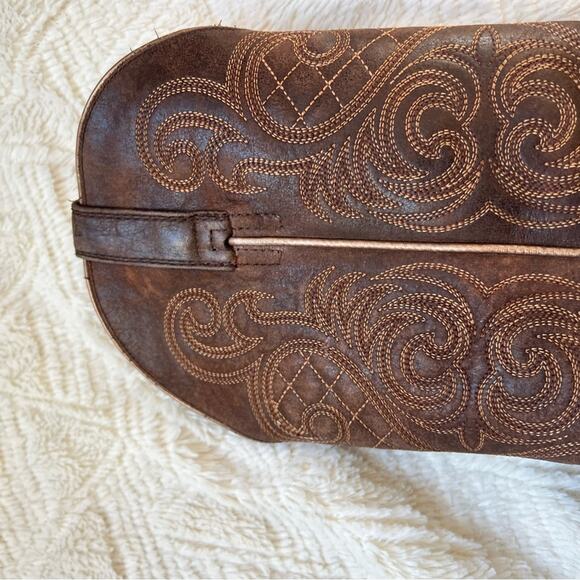 Ariat Bright Lights Leather Cowboy Boots in Old West Brown - Picture 6 of 10